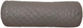 Neck Roll Pillow Cushion Cover, 16x7 Inch Full Moon Round Bolster Pillow Case, Cylinder Soft Lambskin Leather Pillowcase for Head, Spine & Neck Support During Sleep - Quilted Grey Pack of 1