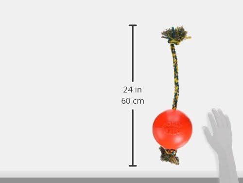 Jolly Pets Romp-n-Roll Dog Toy, Orange, 6", Model Number: 788169060645