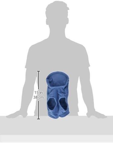 Gooby - Fleece Vest, Small Dog Pullover Fleece Jacket with Leash Ring, Blue, Medium