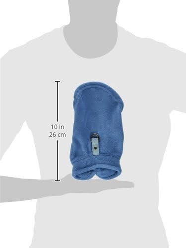 Gooby Fleece Vest Dog Sweater - Blue, X-Small - Warm Pullover Fleece Dog Jacket with O-Ring Leash for Small to Medium Dogs
