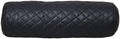 Neck Roll Pillow Cushion Cover, 14x6 Inch Full Moon Round Bolster Pillow Case, Cylinder Soft Lambskin Leather Pillowcase for Head, Spine & Neck Support During Sleep - Quilted Gun Metal Blue Pack of 1