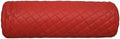 Neck Roll Pillow Cushion Cover, 16x7 Inch Full Moon Round Bolster Pillow Case, Cylinder Soft Lambskin Leather Pillowcase for Head, Spine & Neck Support During Sleep - Quilted Cherry Red Pack of 1