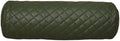 Neck Roll Pillow Cushion Cover, 18x7 Inch Full Moon Round Bolster Pillow Case, Cylinder Soft Lambskin Leather Pillowcase for Head, Spine & Neck Support During Sleep - Quilted Dark Green Pack of 1