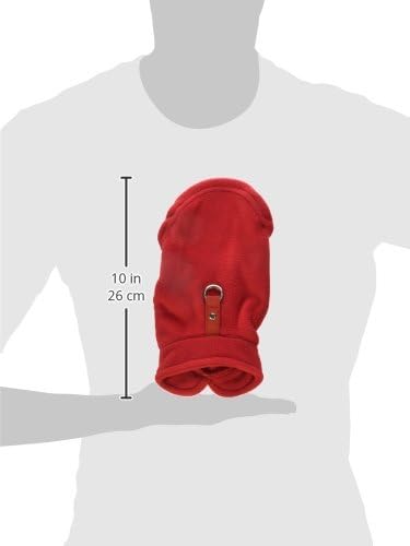 Gooby - Fleece Vest, Small Dog Pullover Fleece Jacket with Leash Ring, Red, X-Small