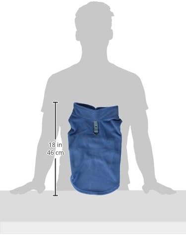 Gooby Fleece Vest Dog Sweater - Blue, X-Large - Warm Pullover Fleece Dog Jacket with O-Ring Leash for Small to Medium Dogs