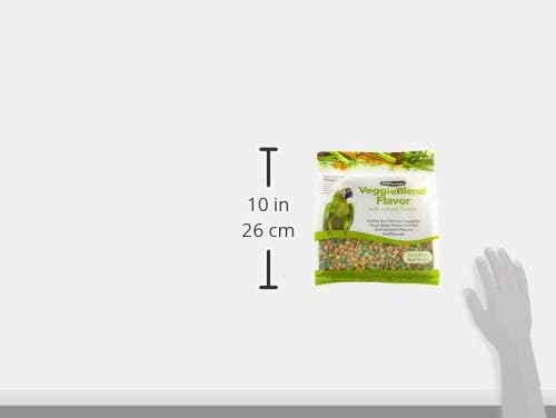 ZuPreem VeggieBlend Bird Food, Bird Feed Pellets for Parrots, Conures, Caiques, African Greys, Eclectus & Small Cockatoos, Parrot Food, Conure Diet, Made in USA, (Medium/Large, 3.25 lb)