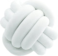 Round Throw Pillow, Soft Handmade Knot Ball Pillows, Home Decoration Pillow, Knotted Plush Toys Throw Pillow (7.5 inches, White)