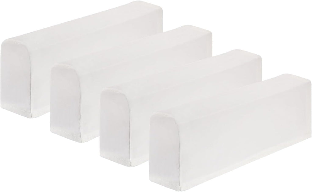 uxcell 4Pcs Stretch Armrest Covers, Polyester Soft Armchair Slipcovers Couch Recliner Arm Cover for Chair Sofa Protector, White