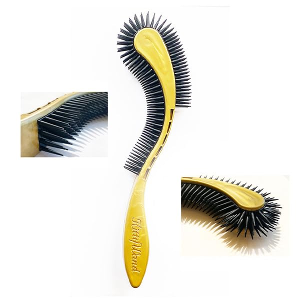 (Gold) Cat Brush is Designed for Comfort, Created for Results. This innovative grooming brush features multi contoured shapes that gently adapt to your cats body for a stress free grooming.