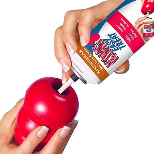 KONG Classic Stuffable Dog Toy - Fetch & Chew Toy for Dogs - Treat-Filling Capabilities & Erratic Bounce for Extended Play Time - Durable Natural Rubber Material - for Medium Dogs (Pack of 2)