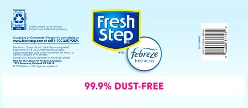 Fresh Step Clumping Cat Litter, Lightweight, Extreme, Long Lasting Odor Control Kitty Litter with Activated Charcoal, Low Dust Formula, 15.4 lb (Pack of 2)