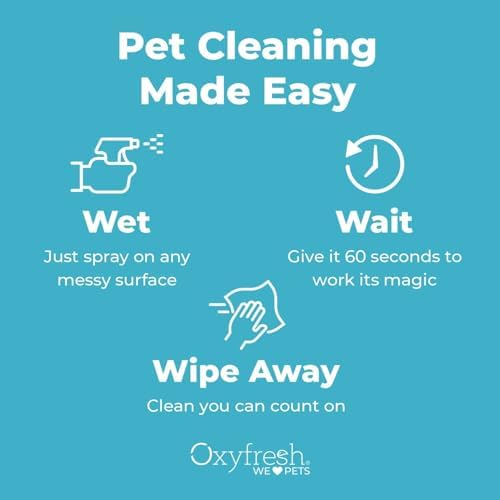Oxyfresh Premium Crate & Cage Cleaner – Professional Dog Crate & Small Animal & Bird Cage Odor Eliminator – Quickly Cleans, Removes Poop & Deodorizes Pet Odors – Safe & Bleach Free