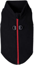 Gooby - Zip Up Fleece Vest, Fleece Jacket Sweater with Zipper Closure and Leash Ring, Black, Large