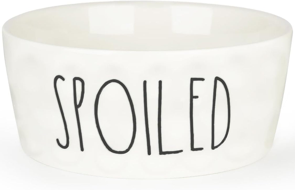 70OZ Ceramic Dog Bowl - 8'' Non-Slip Feeder for Medium & Large Dogs, Suitable for Dry & Wet Food, White, Microwave & Dishwasher Safe