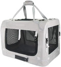 Extra Large Cat Carrier Soft Sided, Portable Small Dog Carrier for 2 Cats, 24"x16.5"x16" Car Travel Folding Comfortable Design, Grey with 2 Cover