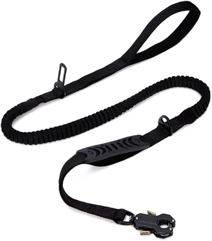 Tactical Dog Harness with Handle Collar and Leash Set Dog Vest Harness No Pull Dog Harness with Patches Adjustable Buckles for Dogs (Black, Medium)