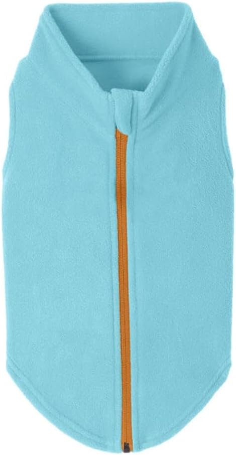 Gooby Turquoise X-Large Fleece Dog Sweater - Warm Winter Jacket with Dual D Ring Leash - Machine Washable Pet Apparel