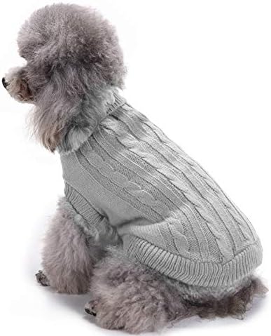 Dog Sweater for Small, Medium, Large Dogs - Warm Winter Classic Turtleneck Pet Clothes Coat for Puppies, Cats - Cute Christmas Sweaters for Girls Boys
