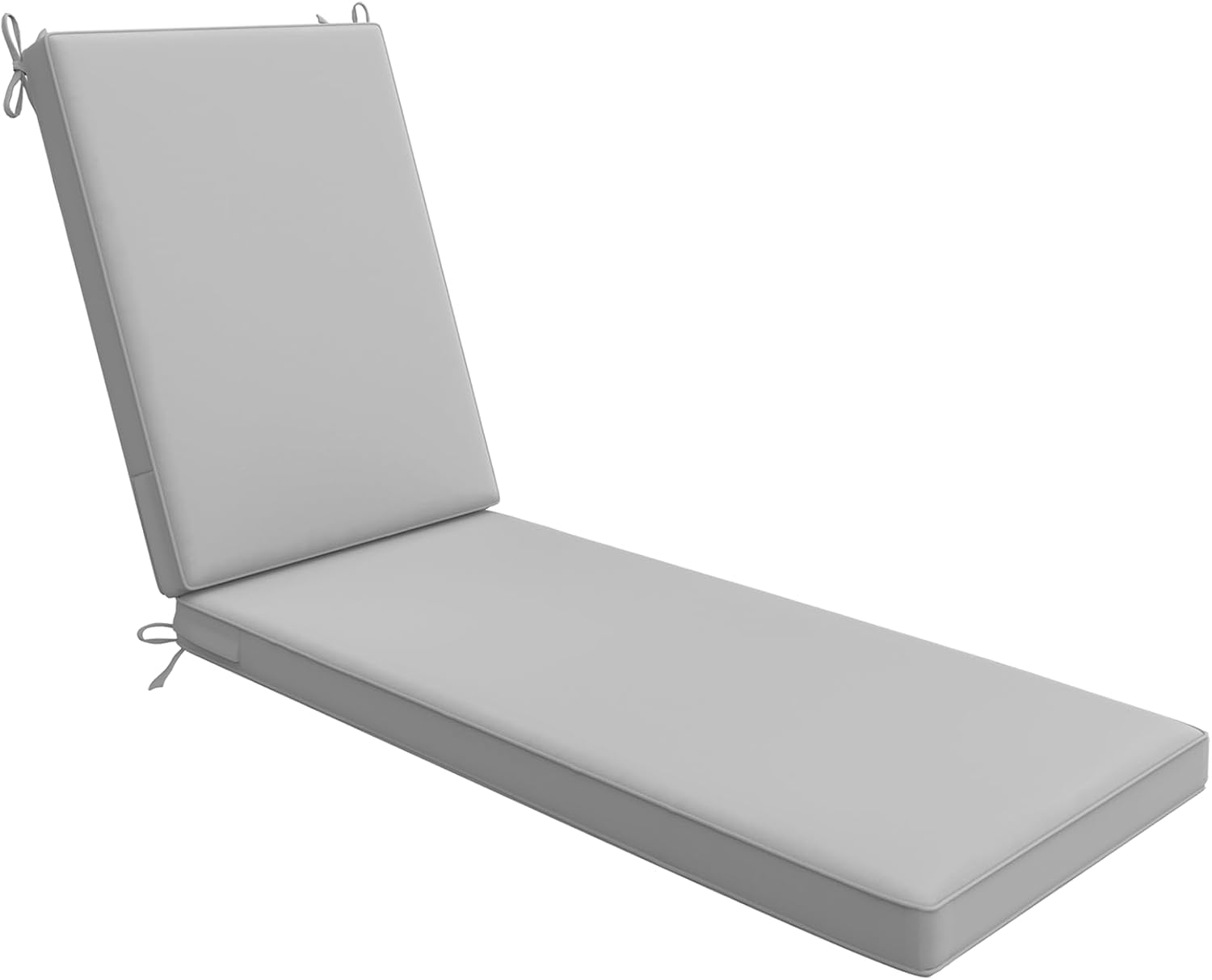 AAAAAcessories Outdoor Chaise Lounge Cushions, Waterproof, Fade-Resistant Patio Furniture Replacement Cushions, 80" x 26" x 3", Soft Gray