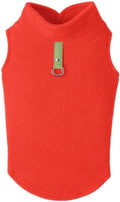Gooby - Fleece Vest, Small Dog Pullover Fleece Jacket with Leash Ring, Pumpkin, X-Large