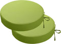 idee-home Outdoor Bistro Chair Cushions, 15”x15”x 3” Thick Outdoor Round Seat Cushions Set of 2 with Ties, Waterproof Round Patio Furniture for Garden