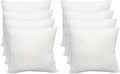 Luxury Throw Pillow Inserts, Pack of 8, 18 x 18 inches Hypoallergenic Ultra Soft White Polyester Microfiber Durable Couch Cushion Fillers