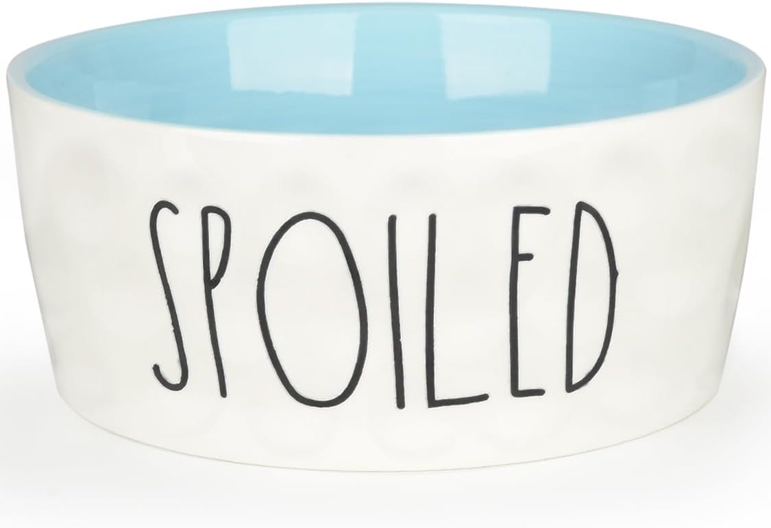 70OZ Ceramic Dog Bowl - 8'' Extra Large Food Water Dog Bowl, Heavy Duty Non-Slip Dog Dish for Medium and Large Dogs, Food Grade Porcelain Pet Feeder Bowl, Microwave & Dishwasher Safe, Blue