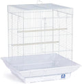 Mountain Majesty Clean Life Bird Cage with Spacious Interior, Durable Build, Easy-to-Clean Features, and Secure Design for Birds' Comfort White