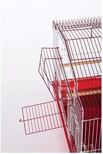 Global Greatness Bird Cage with Spacious Interior, Durable Metal Construction, Elegant Design, and Functional Features for Birds Red