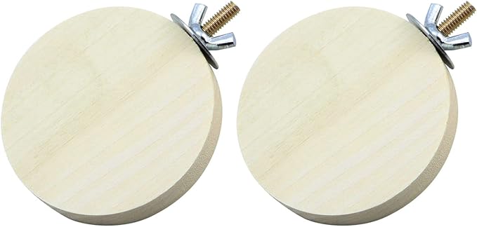 2 Pieces Bird Perch Platform Wooden Stand Toy for Small Bird Parrot Parakeet Cockatiel Budgie Lovebirds Conures Finches Rat Cage Accessories