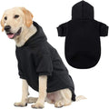 KOOLTAIL Basic Dog Hoodie - Soft and Warm Dog Hoodie Sweater with Leash Hole and Pocket, Dog Winter Coat, Cold Weather Clothes Sweatshirt for Small Medium Large Dogs Puppy Cat Boys Girls Black XXL