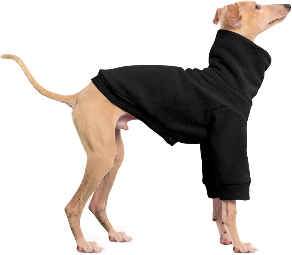 Dog Fleece Sweater Turtleneck Long Sleeve Pullover Sweatshirt Warm Puppy Clothes for Small Medium Dogs