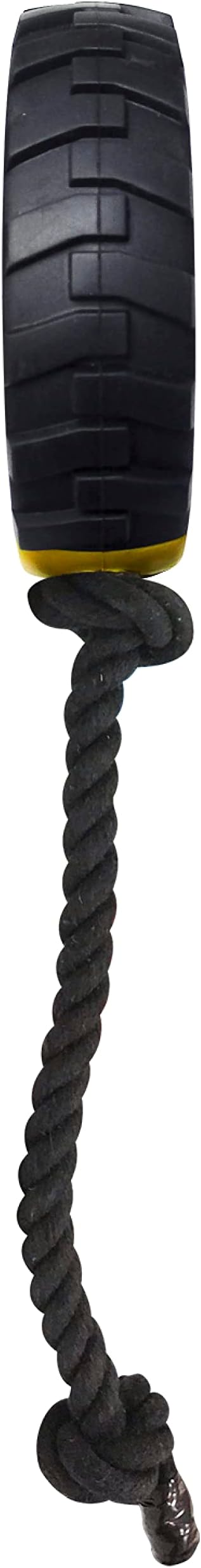 Tonka Mega Tread Rope Tug Dog Toy, Lightweight, Durable and Water Resistant, 15 Inches, for Medium/Large Breeds, Single Unit, Yellow/Black