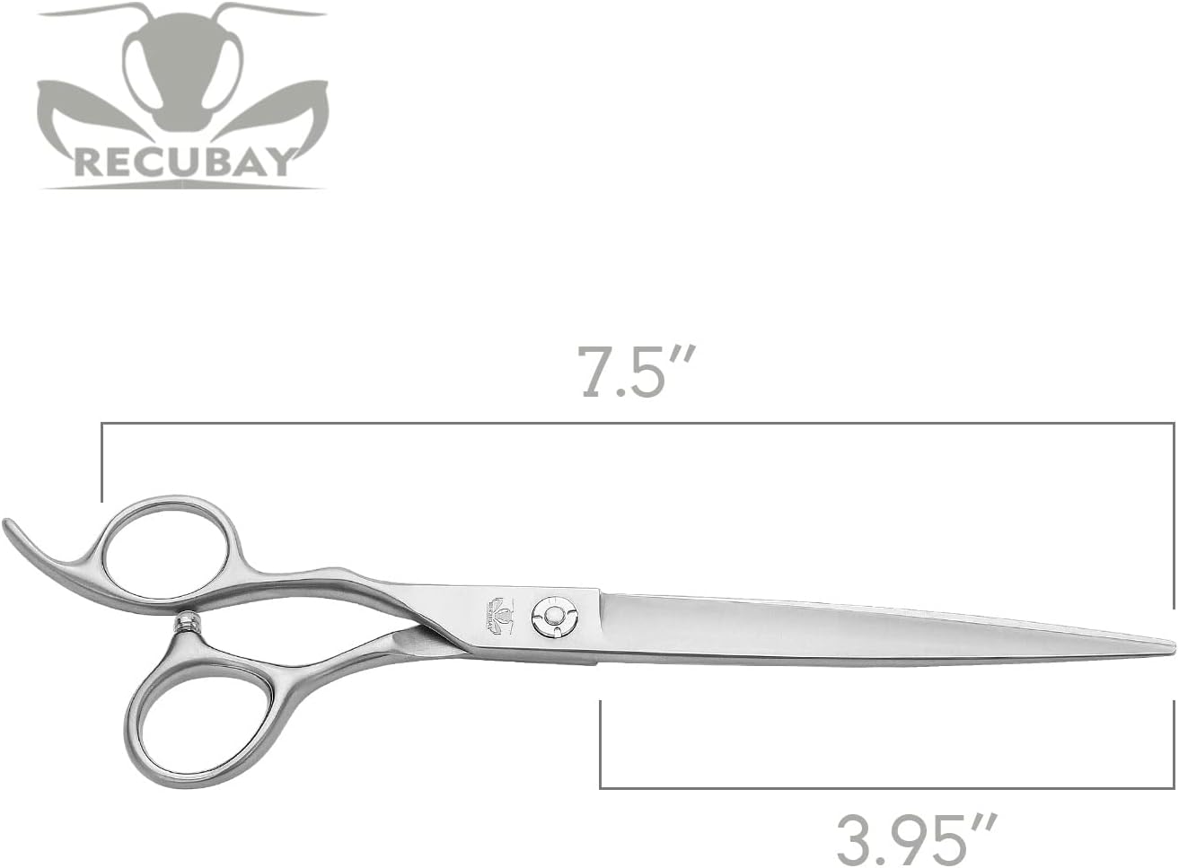 Left Handed Matte Deluxe Dog Grooming Scissors Great Grooming Shears for All Breeds,Design For Professional Groomer. (7.5" Straight Lefty)