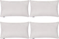 Thmyo 4-Pack 100% Cotton Lumbar Comfortable Solid Decorative Throw Pillow Case Rectangle Cushion Cover Sublimation Blank Pillow Covers DIY Throw Pillowcase(12x20inch/30x50cm,Light Silver Grey)