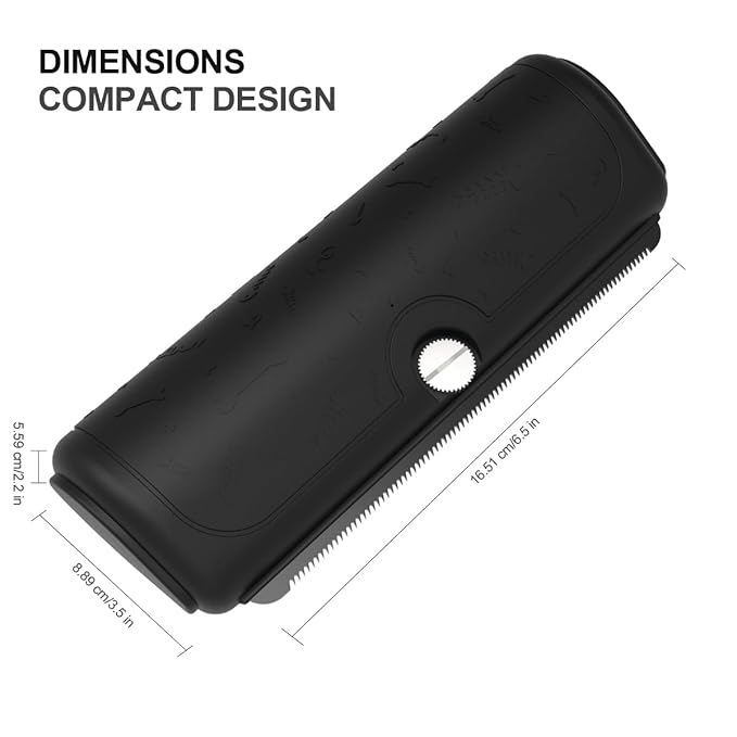 Effective Deshedding Dog Brush for Shedding Control – Gentle Grooming Tool for Dogs, Cats & Horses – Ergonomic Handle for Comfortable Fur Care – Ideal for Short & Long Hair(Black)