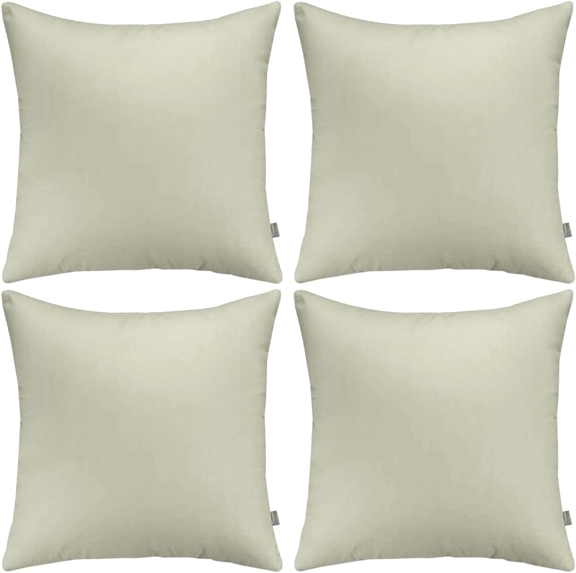 4-Pack 100% Cotton Comfortable Solid Decorative Throw Pillow Case,Thmyo Square Cushion Cover Pillowcase Sublimation Blank Pillow Covers DIY Throw Pillowcase for Sofa Bedroom(20x20 inch/ 50x50cm,Beige)