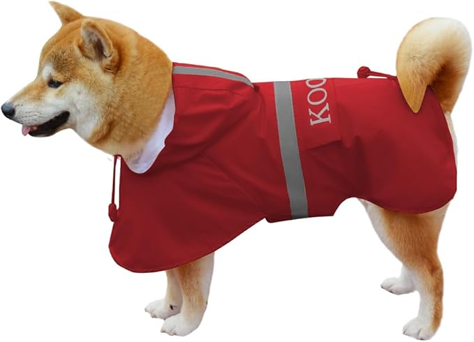 Waterproof Dog Coat for Small to Medium Dog Raincoat Apparel, Dog Raincoat Poncho Waterproof Dog Clothes Pet Jacket Dogs Raincoats Jacket for Small to Medium Dogs(Red,3XL)
