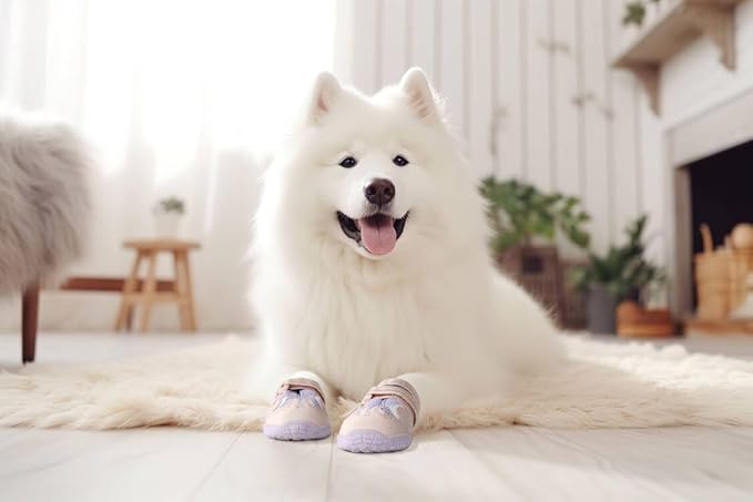 Truelove Dog Boots,Waterproof Pet Shoes with Reflective Straps for Paw Protectors Small Medium Large Dog Summer Winter Snow Outdoor Walking