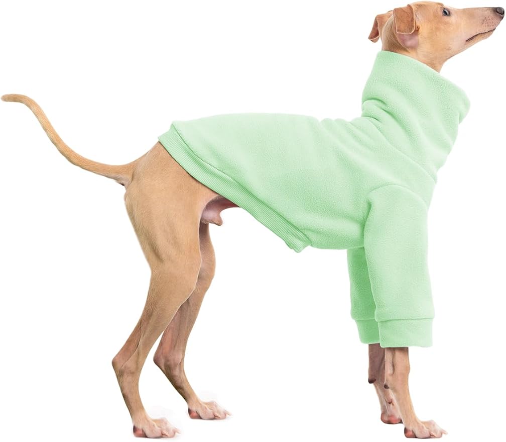 Dog Fleece Sweater Turtleneck Long Sleeve Pullover Sweatshirt Warm Puppy Clothes for Small Medium Dogs