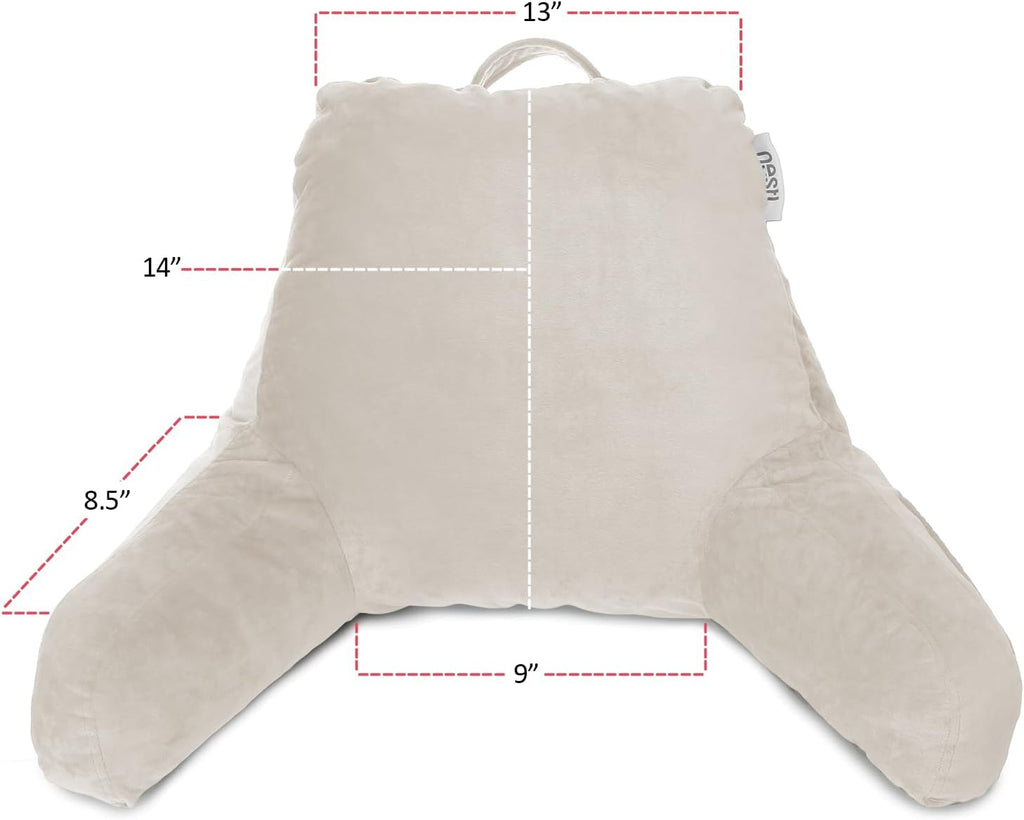 Nestl Reading Pillow for Kids & Teens with Shredded Memory Foam, Backrest Pillows for Reading, Watching, and Gaming, Use on The Couch, Bed, or Floor, Adjustable Support with Washable Cover Linen
