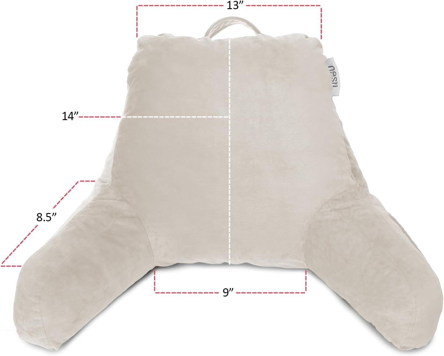 Nestl Reading Pillow for Kids & Teens with Shredded Memory Foam, Backrest Pillows for Reading, Watching, and Gaming, Use on The Couch, Bed, or Floor, Adjustable Support with Washable Cover Linen