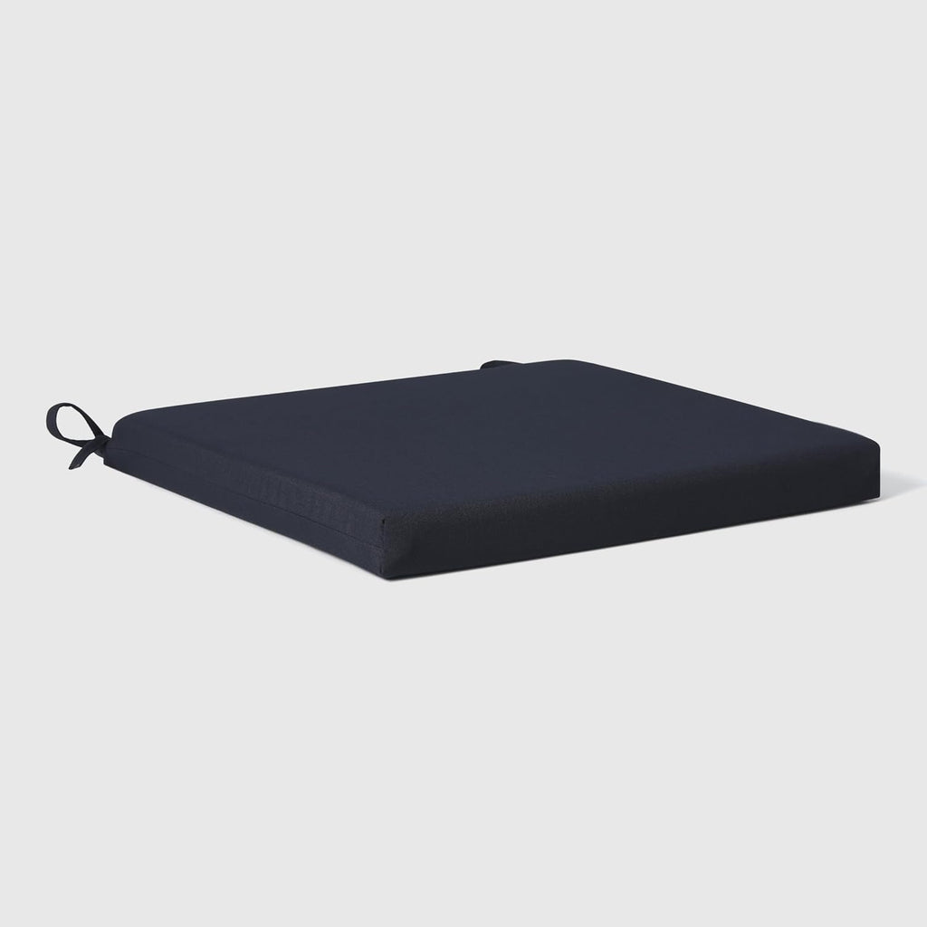 WestinTrends Solace Outdoor Patio Kitchen Dining Chair Square Seat Cushions Set of 4, 16 x 15, Navy Blue