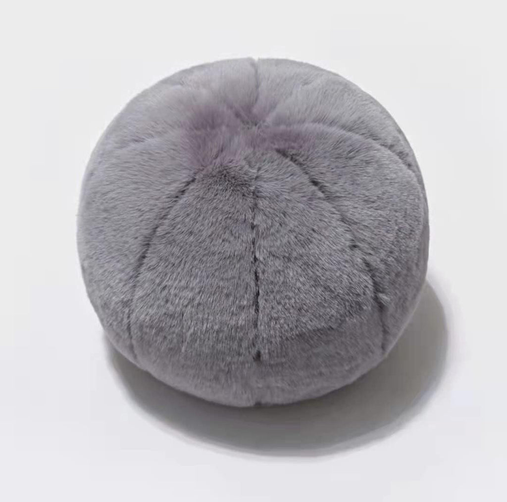 MOJUN Plush Ball Pillow, Round Throw Pillow Home Decoration Floor Pillow Cushion, Sphere Pillow for Chair Couch Sofa Bedroom Gift (13.77inch, Grey)