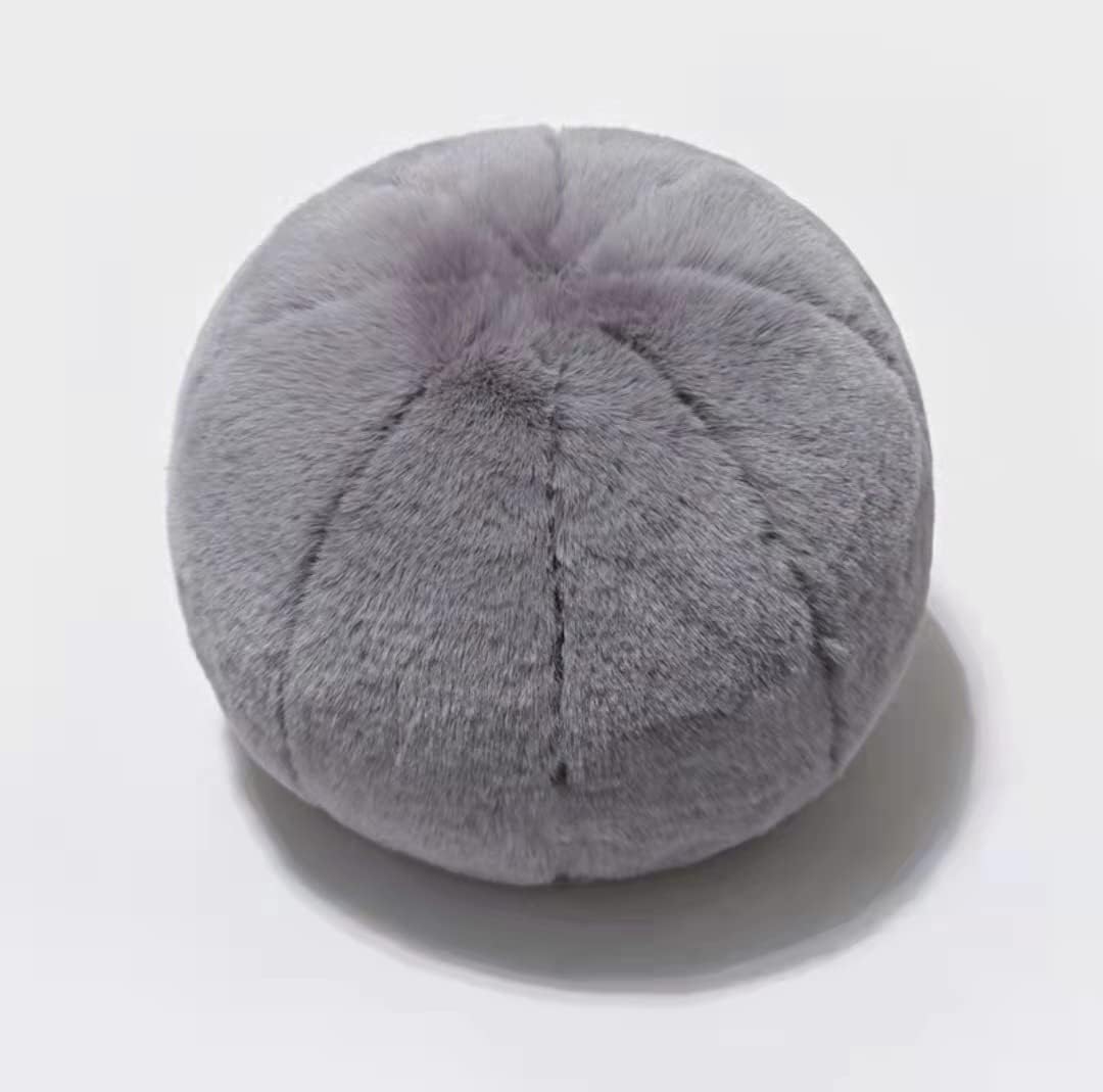MOJUN Plush Ball Pillow, Round Throw Pillow Home Decoration Floor Pillow Cushion, Sphere Pillow for Chair Couch Sofa Bedroom Gift (13.77inch, Grey)