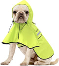 Waterproof Dog Rain Coat - Adjustable Hooded Pet Rain Jacket Raincoat, Reflective Lightweight Dog Slicker Poncho Raincoats (Neon Green, Medium)