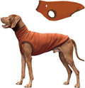 Sweatshirt for Vizsla/Weimaraner/Poodle/Dalmatian/German Dog, Reflective Sleeveless Warm Cotton Clothes for Big Dogs (Orange, Large(Chest 25'',Back 21.5''))