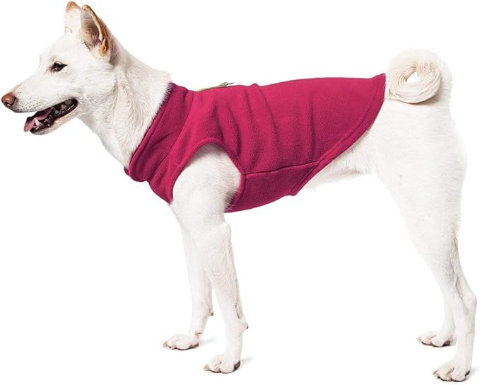 Gooby Fleece Vest Dog Sweater - Clay, X-Large - Warm Pullover Fleece Dog Jacket with O-Ring Leash for Small to Medium Dogs