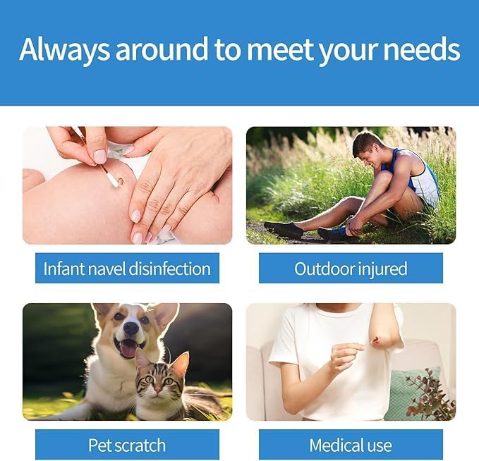 Svaha 50 Sticks Iodophor Swabs with Povidone Iodine - Solution Outdoor First Aid Swabsticks for Skin Cleansing and Preparation