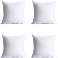 16 x 16 inches Pillow Inserts, Set of 4 Hypoallergenic Brushed Microfiber Liner Down Alternative Filled Square Cushion Throw Pillow